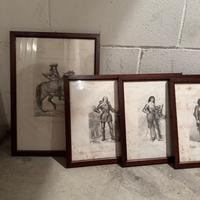 Set 9 Stampe Vintage con Cornice