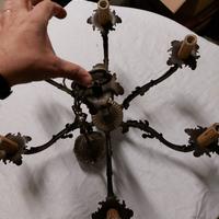 Lampadario in ottone a 6 luci 