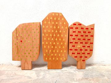 taglieri fatti a mano intarsiati