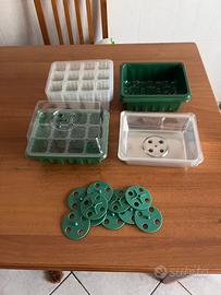 Set 10 mini serre germinazione semenzaio piante