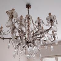 Lampadario a gocce cristallo