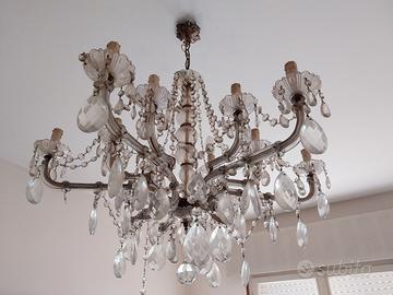 Lampadario a gocce cristallo