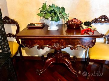 Console antica stile Luigi Filippo in mogano