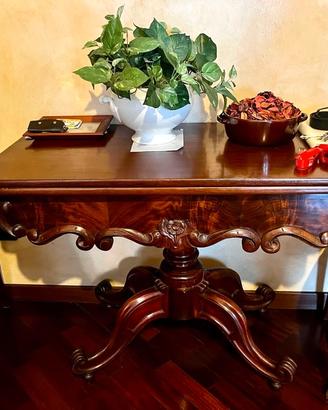Console antica stile Luigi Filippo in mogano