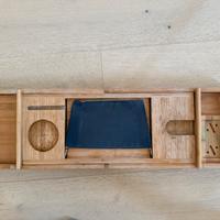 Mensola per vasca da bagno di bambu