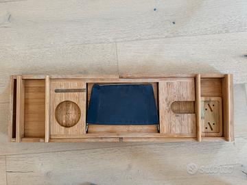 Mensola per vasca da bagno di bambu