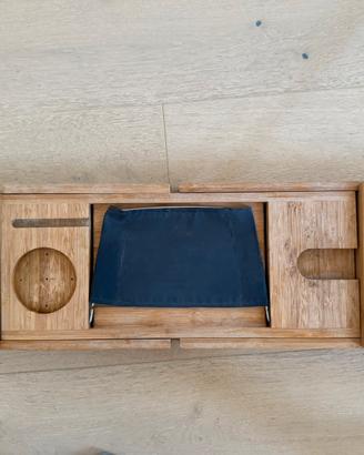 Mensola per vasca da bagno di bambu