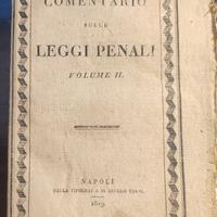Antico Commentario Leggi Penali 1819 - Canofari