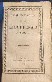 Antico Commentario Leggi Penali 1819 - Canofari