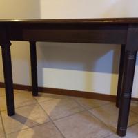tavolo scuro in legno dim 105x55