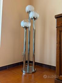 Lampada cromata design anni 70 stile Mazzega