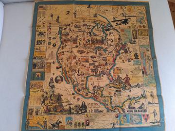 Antica mappa pittorica America Settentrionale