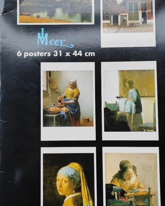 Posterbook. Raccolta 6 poster dipinti Vermeer