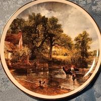 Piatto decorativo porcellana inglese dec campestre