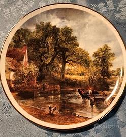 Piatto decorativo porcellana inglese dec campestre