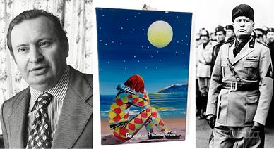 ROMANO MUSSOLINI QUADRO OLIO SU TELA FIGLIO DUCE