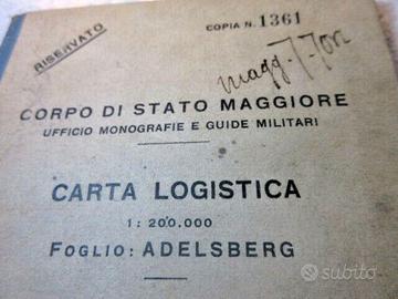 MAPPA CARTA REGIO ESERCITO "RISERVATA" UFFICIALI 