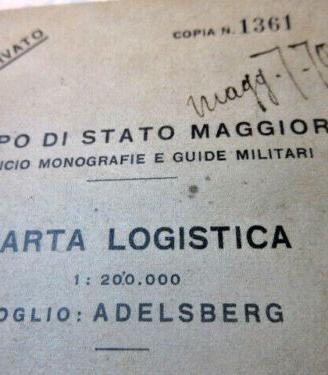 MAPPA CARTA REGIO ESERCITO "RISERVATA" UFFICIALI 