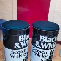 coppia bidone pouf sgabello comodino pubblicità