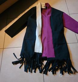 cappotto con frangia