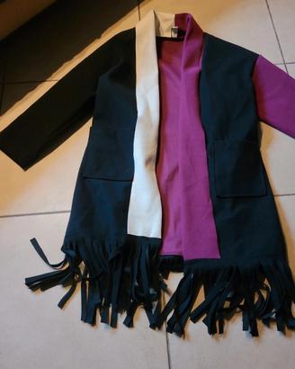 cappotto con frangia