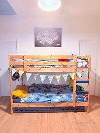 Letto a castello Ikea MYDAL, con terzo letto 