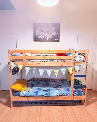 Letto a castello Ikea MYDAL, con terzo letto 