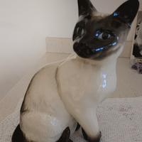 Rara Statua Gatto Siamese in Ceramica Beswick 1882