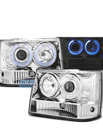 FARI JEEP GRAND CHEROKEE 93-98 OCCHI ANGEL CROMATI
