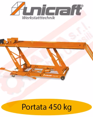 Sollevatore per moto portata 450 kg