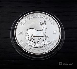 ARGENTO 999 _ 1 oz Krugerrand SUD AFRICA 2017 FDC