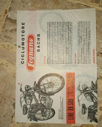 FOGLIETTO VELINA CICLOMOTORE LEGNANO SACHS
