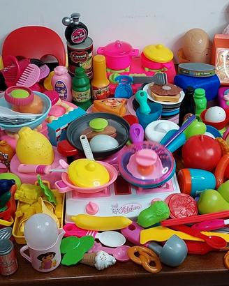 Giochi da cucina - lotto cibo, pentole, posate