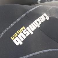Tuta sub +cintura pesi e pinne colore nero
