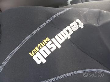 Tuta sub +cintura pesi e pinne colore nero