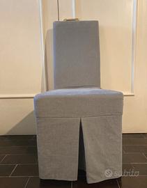 Sedie cucina/salotto con rivestimento grigio