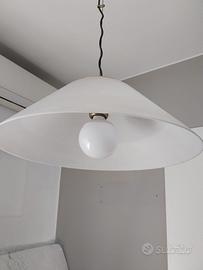 Lampadario VeArt a sospensione vetro opaco bianco