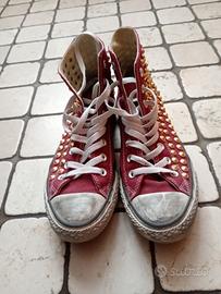 converse all star con borchie oro 