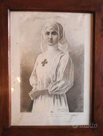 STAMPA REGINA ELENA PATRONESSA CROCE ROSSA 1916