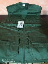 pantalone e gilet da caccia verde tg.52