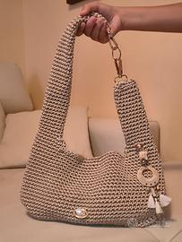 borsa in cordino interamente fatta a mano