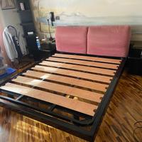 Letto matrimoniale con rete a doghe larghe