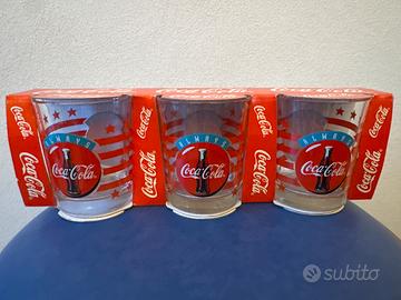 Coca cola bicchieri vetro luminarc pubblicitari