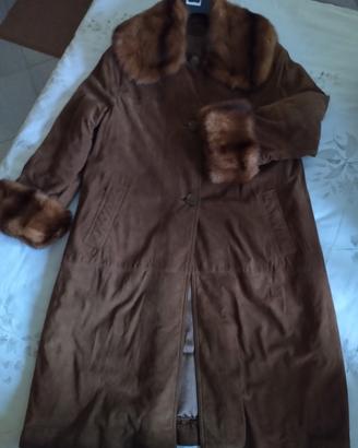 Cappotto donna in camoscio 