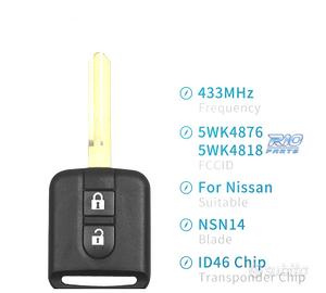 CHIAVE COMPLETA PER NISSAN ELGRAND X-TRAIL QASHQAI