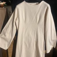 Abito, corto, maglina elasticizz.T. M - col. panna