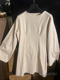 Abito, corto, maglina elasticizz.T. M - col. panna