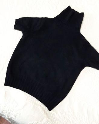 Dolcevita nero donna a manica corta