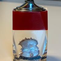 Accendino da tavolo vintage in lucite