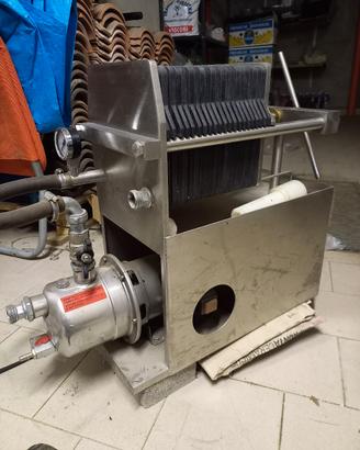 pompa filtro a cartoni per vino olio succhi